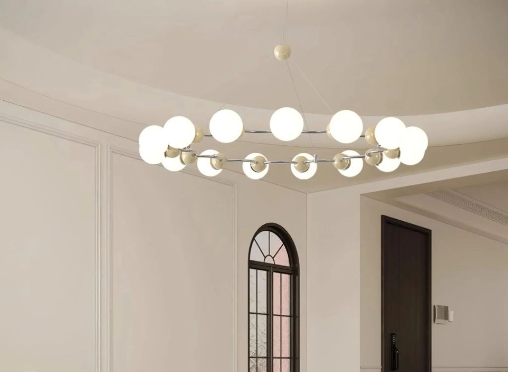 What makes a chandelier modern